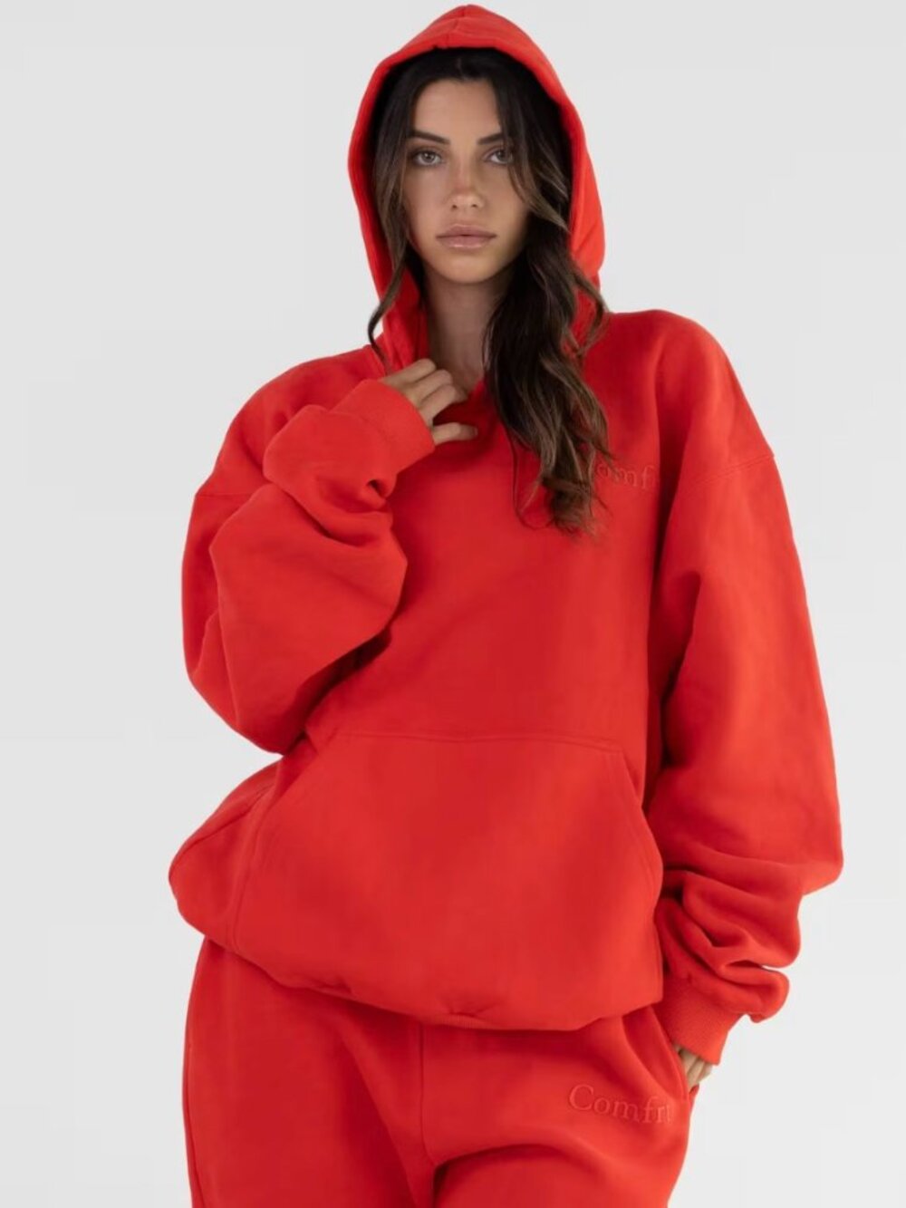 Comfrt Oversized Hoodie — Red 2X